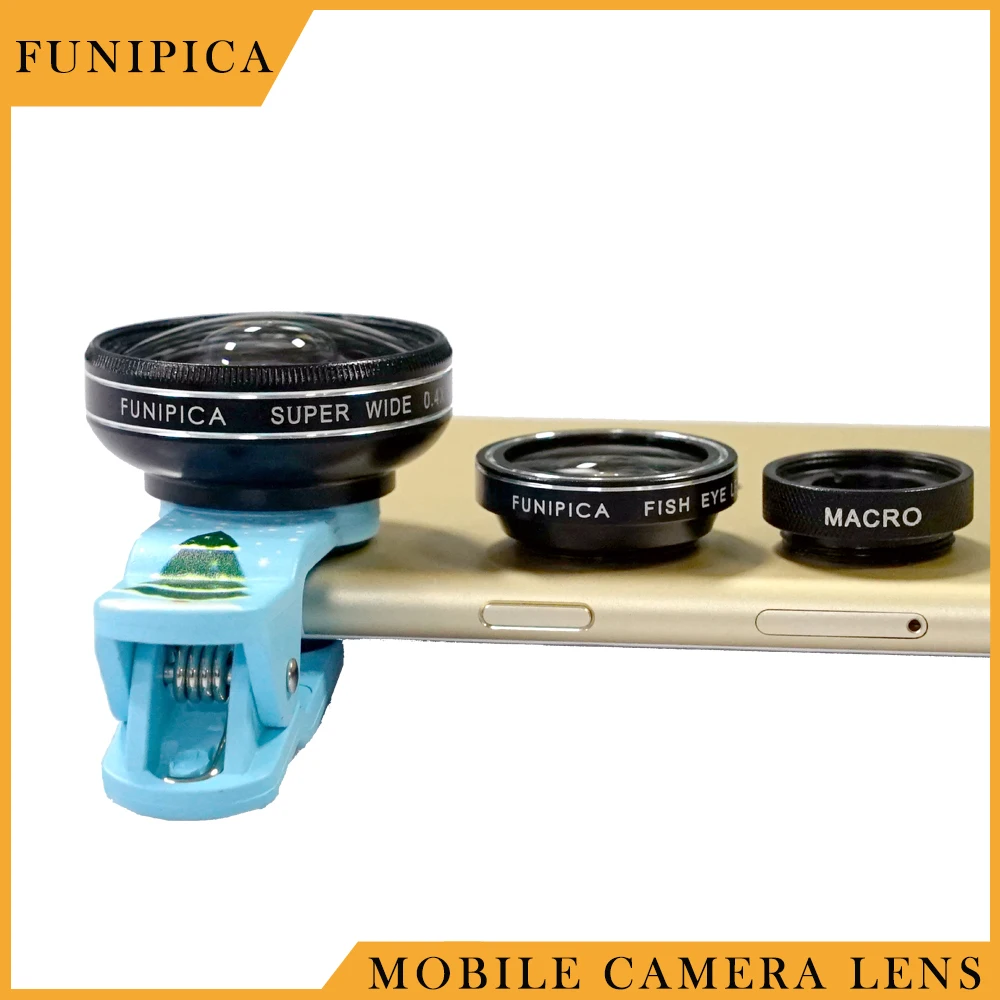 LIEQI Зум-объектив kit Универсальный 3 в 1 рыбий глаз Макро широкоугольный для всех типов смартфон