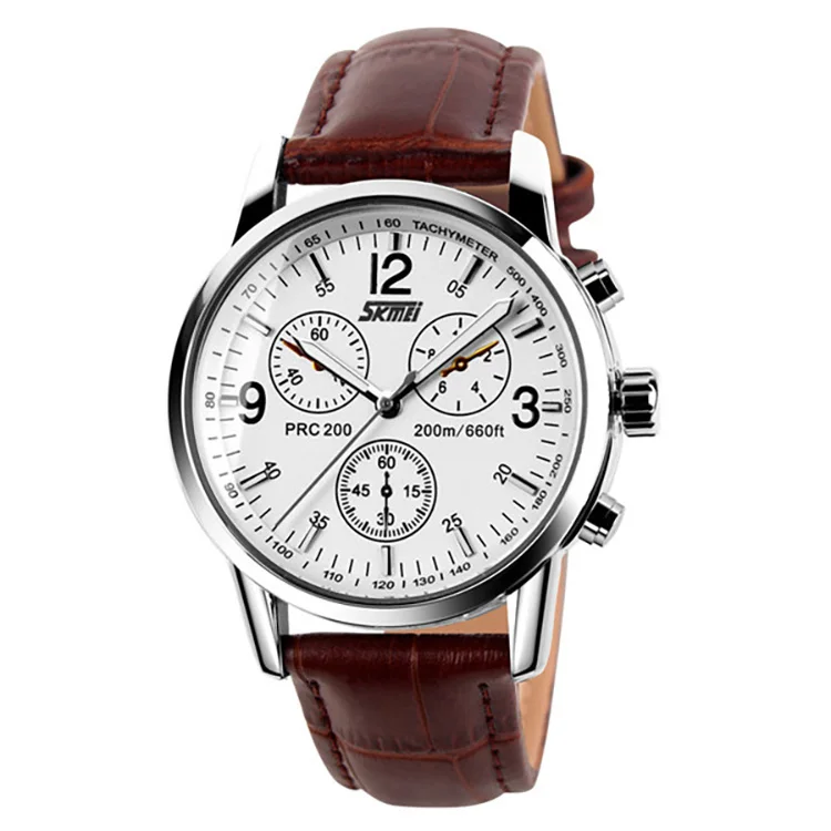 skmei 9070 fashion man quartz watch design your logo watches leather clock men