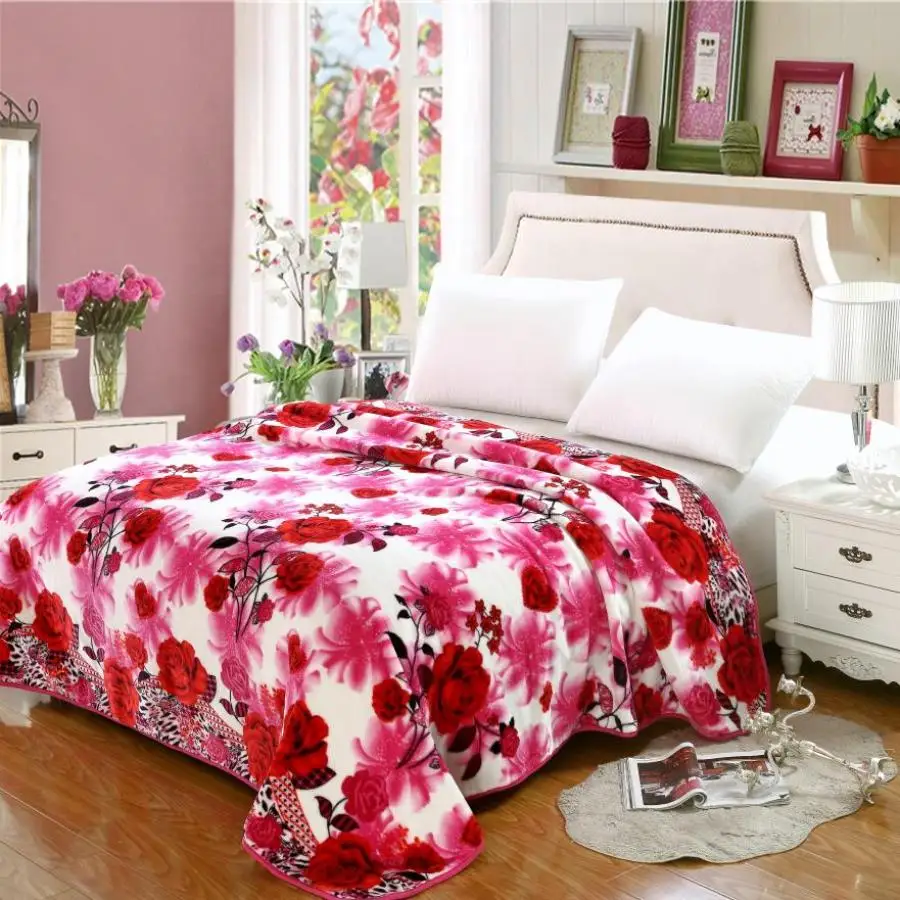 4 Pcs Set 100% Polyester Blanket & Bedcover Bedding &Pillow Blanket Factory