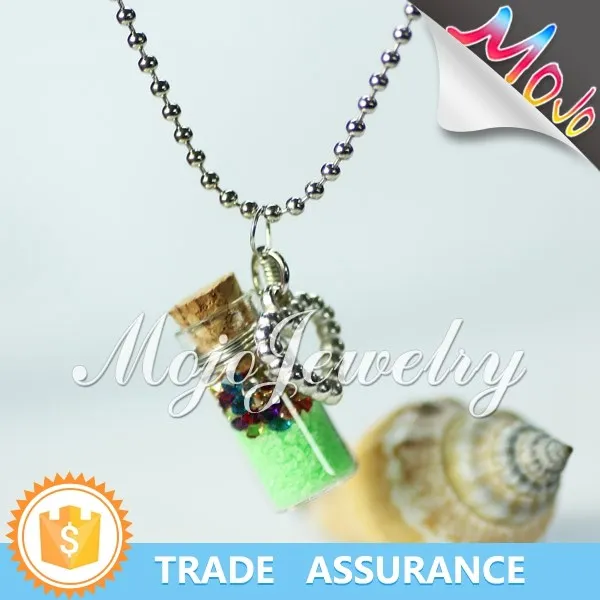 Pink Rubble Stone Fashion Dolphin Ball Chain Necklace Jewelry