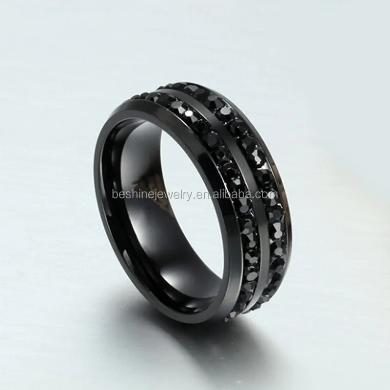 Unisex Fashion Jewellery Black Diamond Engagement ring meaning Sale