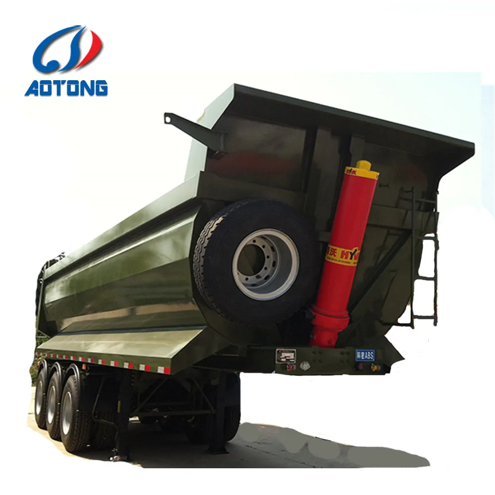 Direct selling 20 cbm 2 axles dump trailer/rear tipping trailer for sale