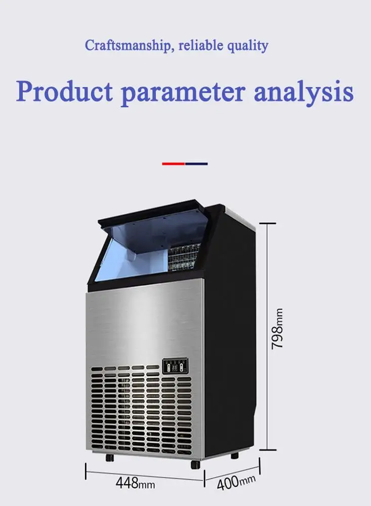 28.3kg commercial tube ice maker machine tube ice making machine