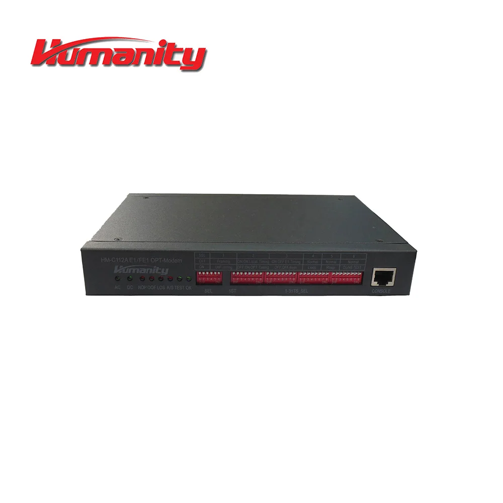 
Humanity HM-C112A E1 G.703 fiber optical modem with 64kbps to 2048kbps configurable 