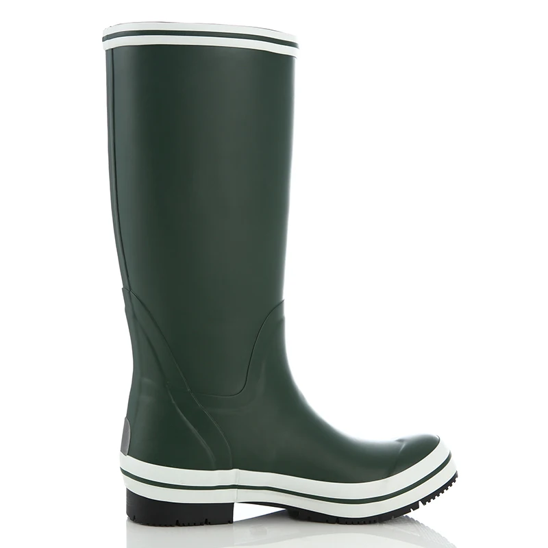 Factory Protector Print Design Black Water Proof Rubber Shoes Men Gum Boots