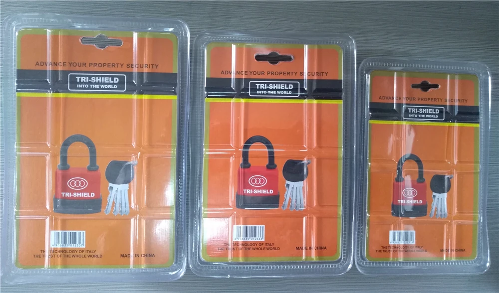 Cheap New Product Curved Shape Plastic Waterproof Cover Steel Padlock (Hard/Soft Bottom Cover Style)