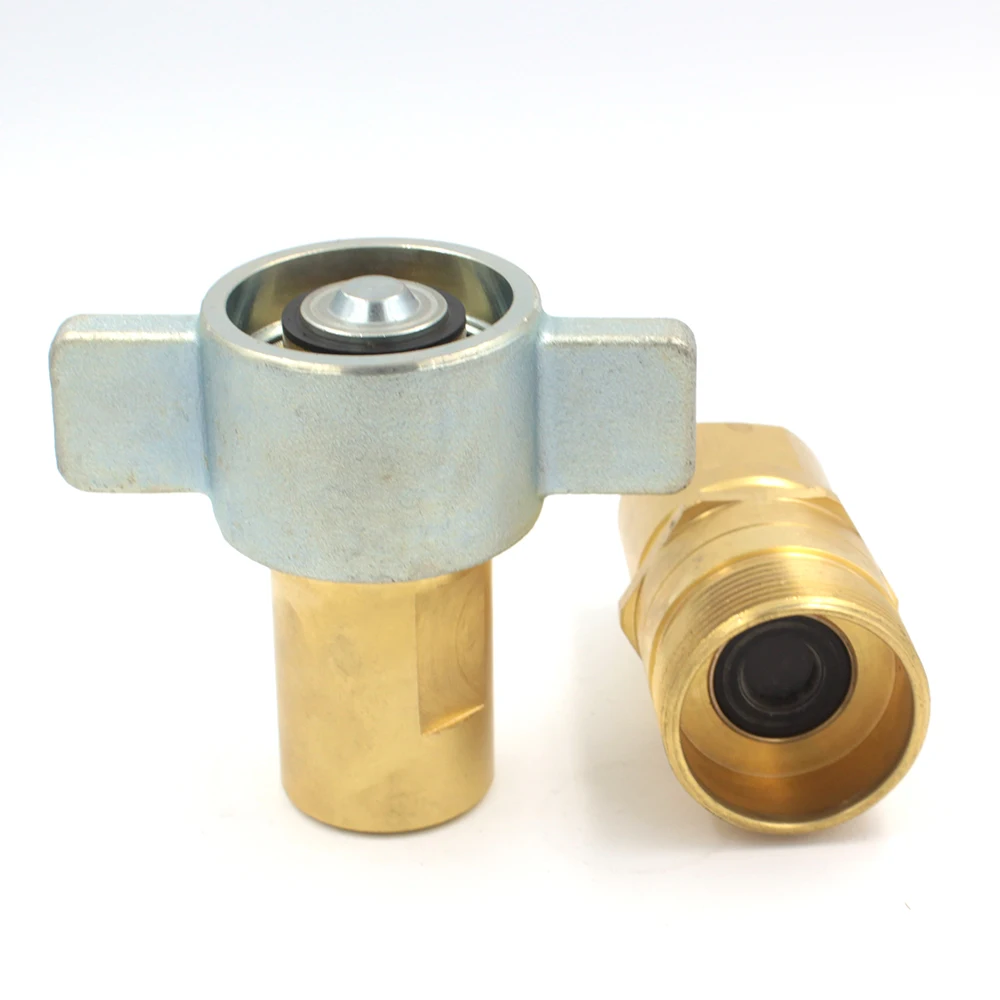 
1 inch NPT Parker 5100 interchange brass body quick coupler for truck and trailer hydraulic systems 