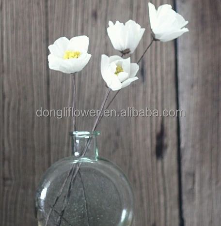 Dried Michelia alba flower artificial hand-made magnolia flower by maize corn peel husk and yarrow