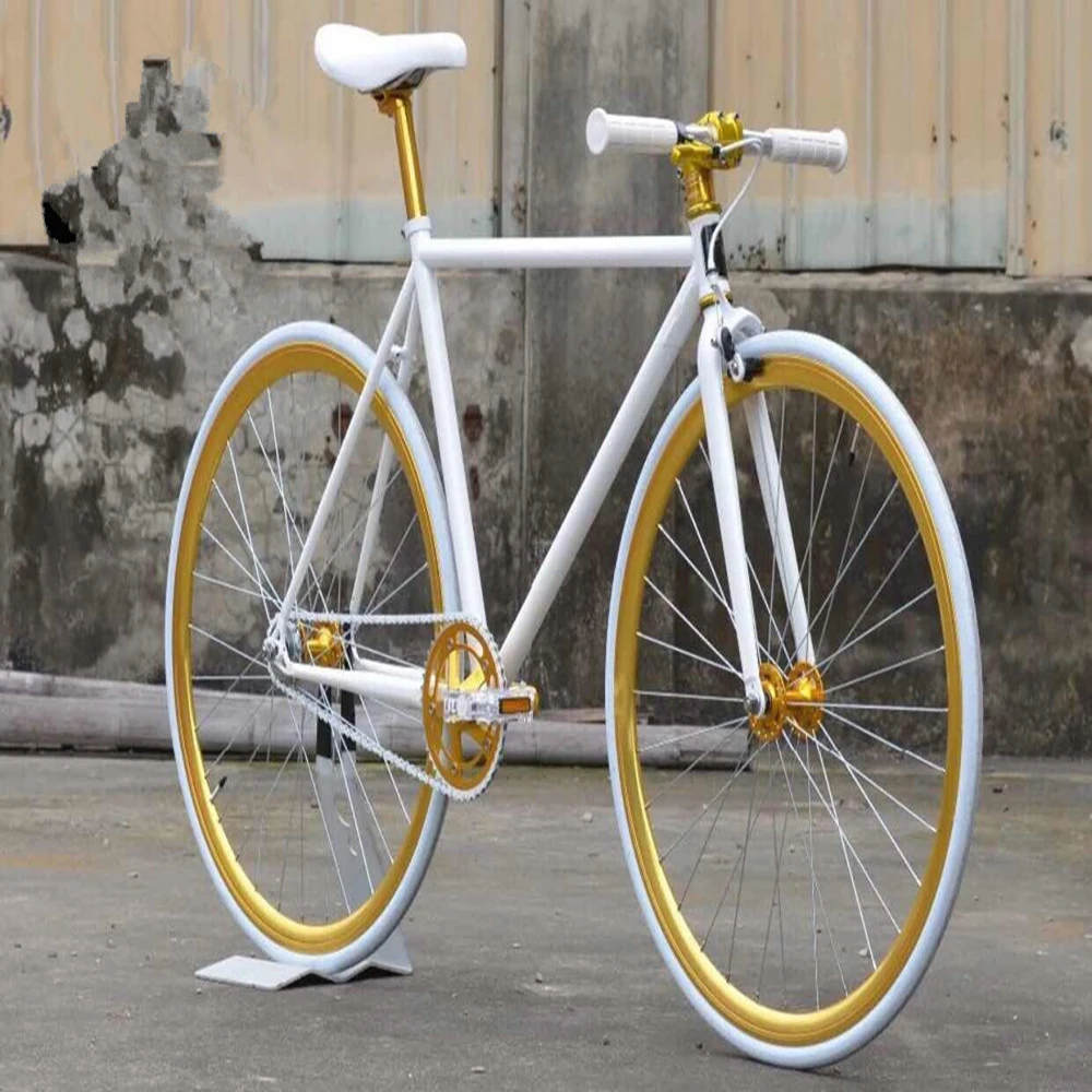 OEM цвет и логотип на заказ, детали из сплава 700C, анодирование золотом, фиксированный велосипед