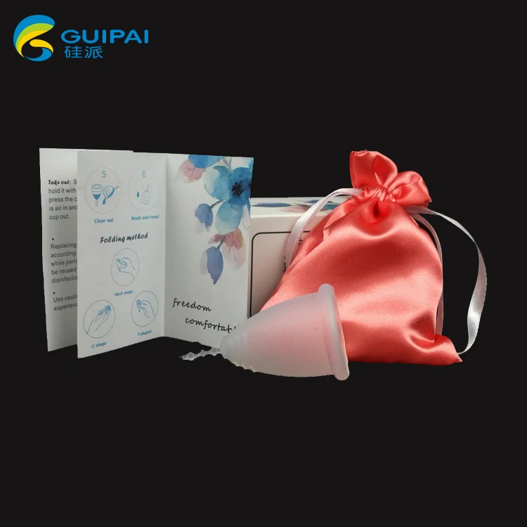 2020 new  Silicone cup menstrual high grade period cup with inner packing bag and packing box