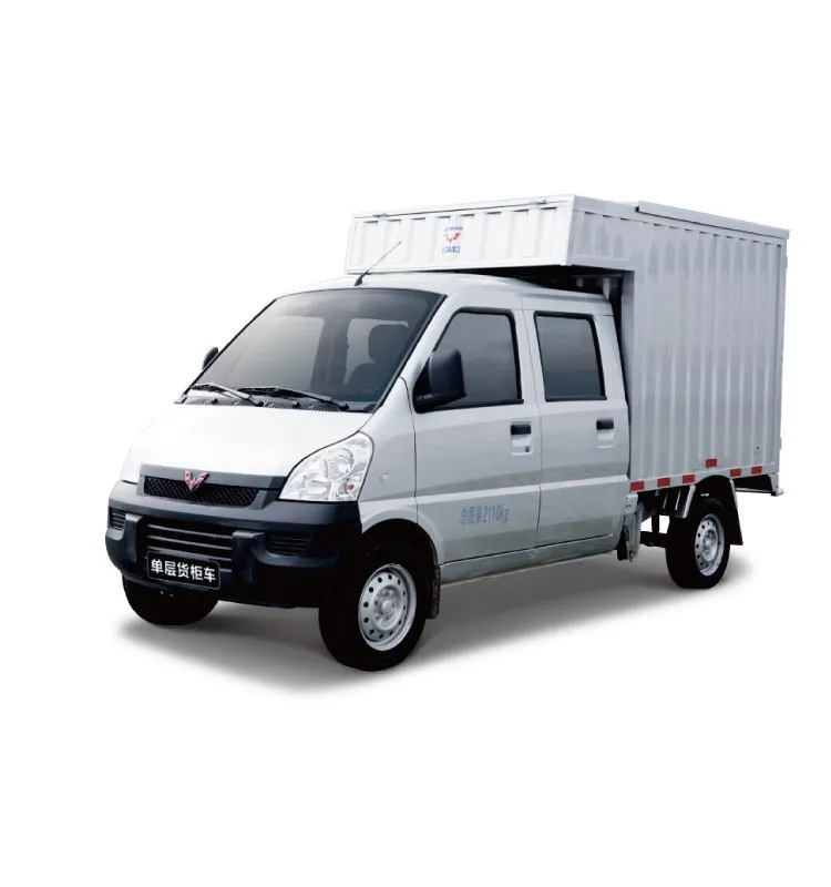 Wuling double-cabin single-layer corrugated steel box truck