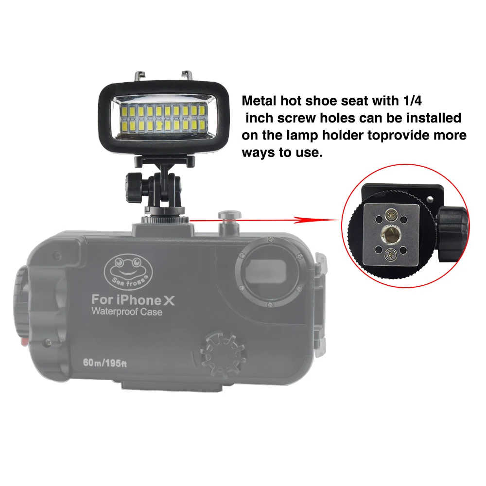 Seafrogs SL-100 Led водонепроницаемый Дайвинг фонарик водой Вышивка крестом пакет включено: 700LM полный свет работы для камеры для дайвинга с Аксессуары для фотоаппаратов