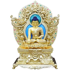 Antique Indoor Bronze Sculpture Gold Plated Buddha Sculpture for Sale
