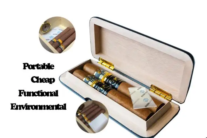humidor bag or packs For Desktop Humidors Maintain Precise Humidity FS69- 60 Cigar Humidor