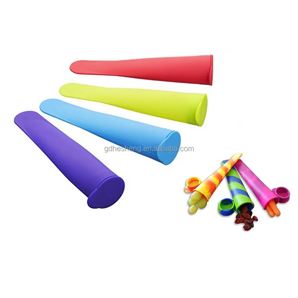 Custom design silicone ice pop lolly mold snack tube