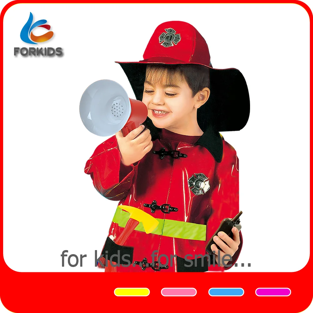 HOT SELLING DELUXE 6PCS KIDS FIREMAN COSTUME HERO RESCUE COSPLAY PLAY TOY FOR PRETEND PARTY ROLE PLAY TOY SET