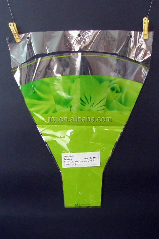 Индивидуальный принт биоразлагаемый прозрачный пластиковый подарочный цветочный упаковочный пакет Y-образный