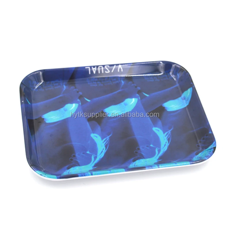 Custom printed clearly plastic melamine square tray