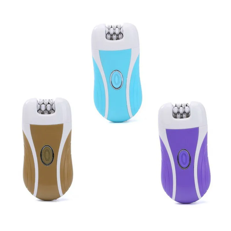 Three-in-one plucking lady uses electric hair removal shaving foot to remove the stratum corneum