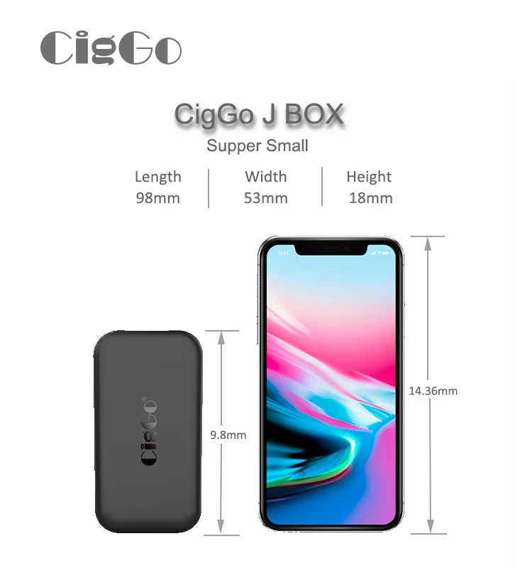 
CigGo J Box E cigarette Charger for Vape pen accessories convenient Power Bank 