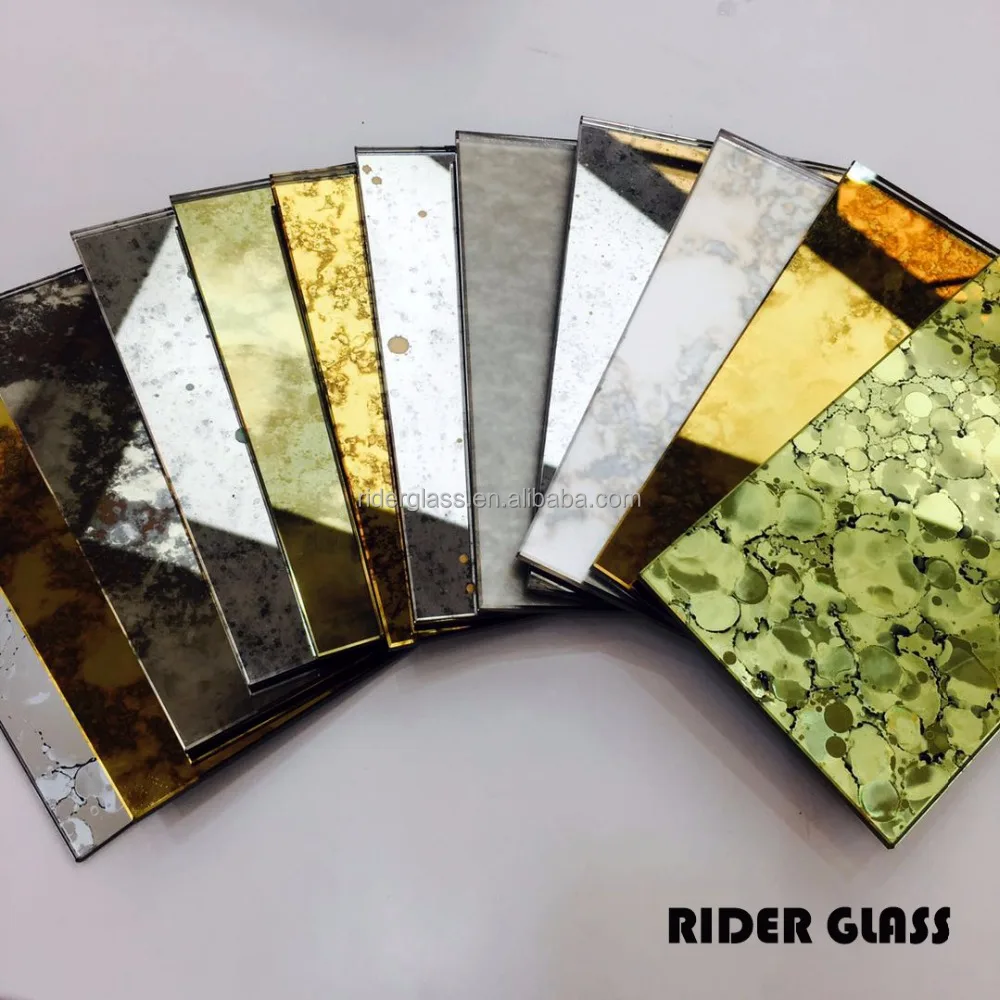 Frameless 4-6mm High Quality Antique Mirror Decorative Art Glass