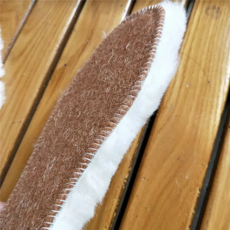 NATURAL WINTER SHEEP WOOL INNER SOLES THICK FUR INSOLES NEW