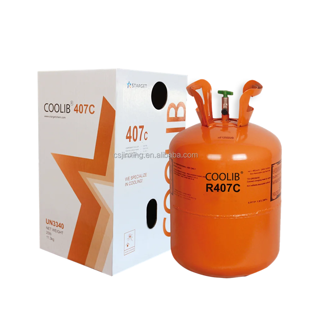 Green refrigerant gas R407C, mixed refrigerant for air conditioning New environmental protection refrigerant