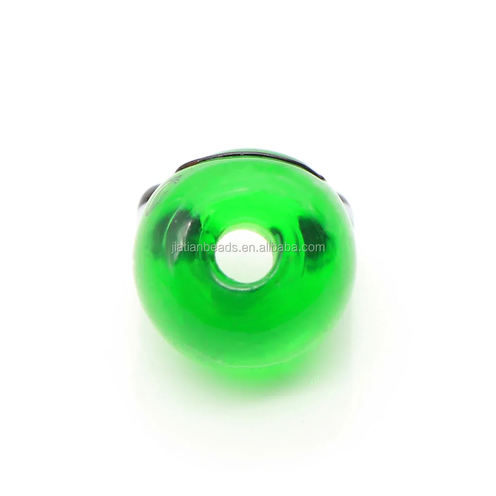 Cute green frog glass bulk cartoon beads