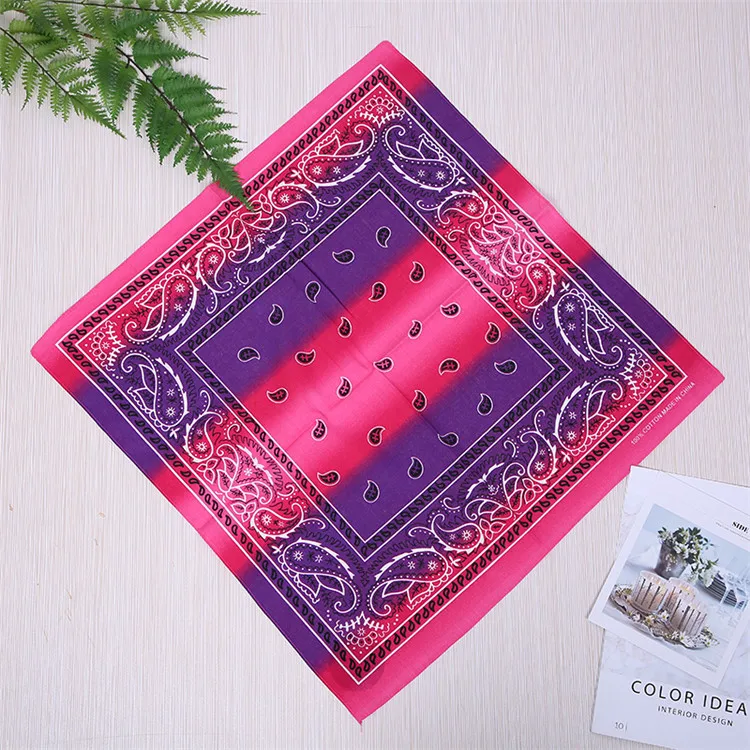 Wholesale price good style gradient color 100% organic cotton bandana
