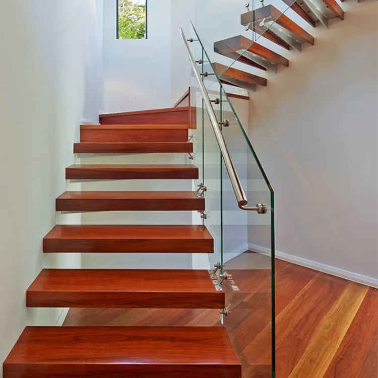 Custom Design Stainless Steel Tubular Glass Clear Stair Handrail