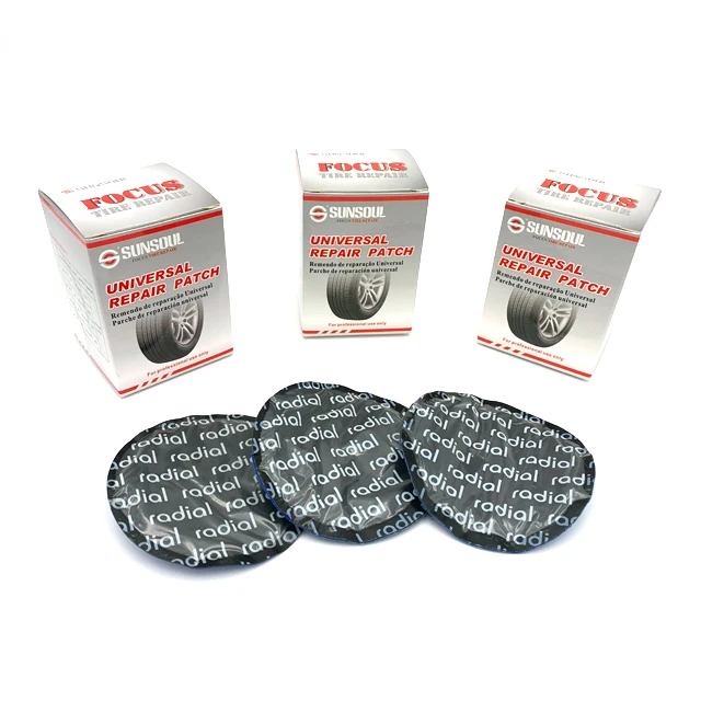 Sunsoul Usa Type Universal Car Square Tyre Repair Patch Self Vulcanizing Tire Multipurpose Rubber Patches