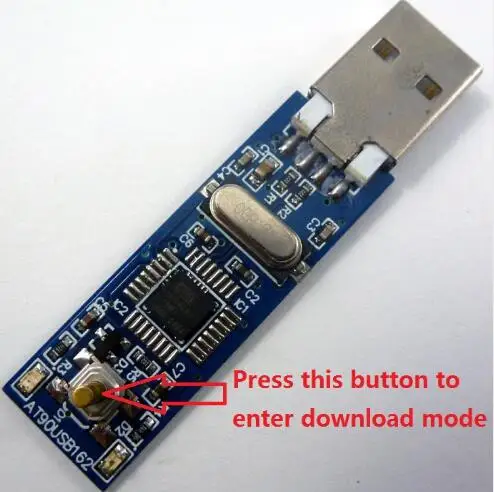AT90USB162 AVR USB Dongle Development Board Replace ATMEGA32U2 MCU Game DFU Flip