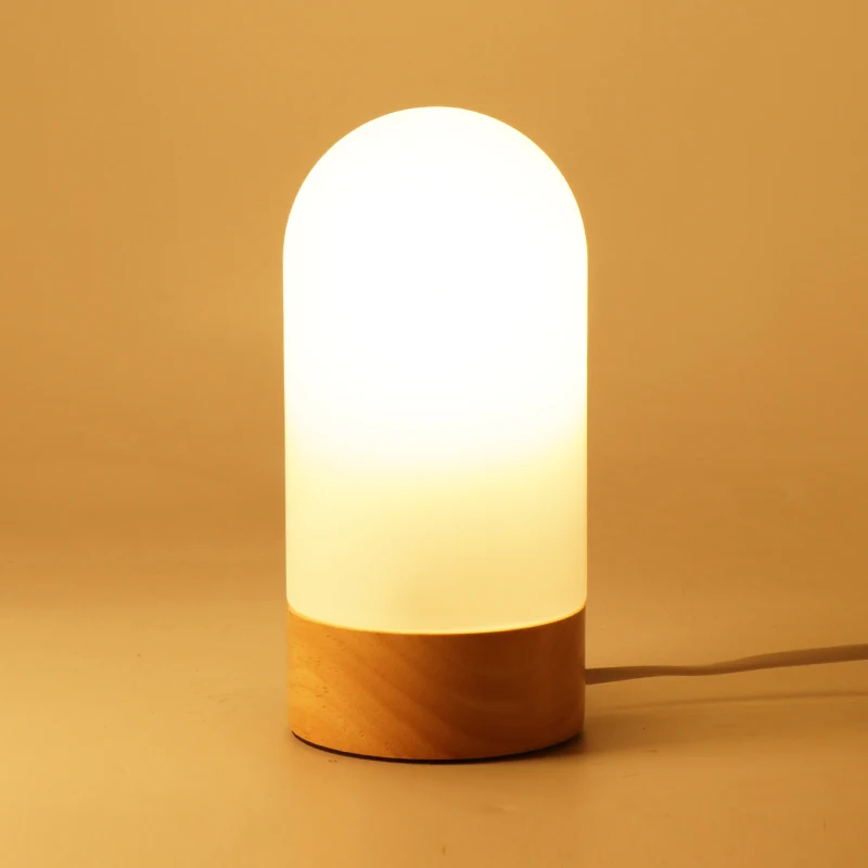 Wireless Decorative Rechargeable Cordless Restaurant Glass Table Lamp Egg Shape Lamp