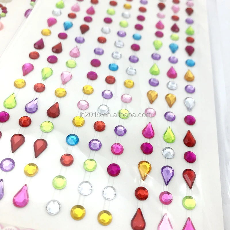 adhesive gems decorative crystal diamond acrylic sticker