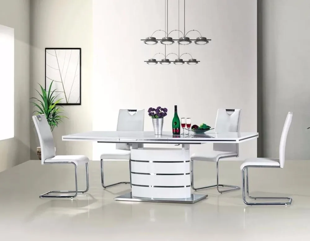 
 8 местный Выдвижная укрытие обеденный стол и стулья в наборе  