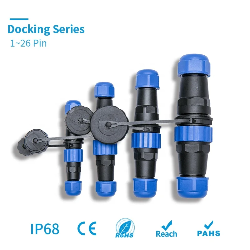 IP68 waterproof connector male & female SD SP13-16-20-28 2/4/5/6/7/9/14 3-pin  LED butt wire cable connector aviation plug