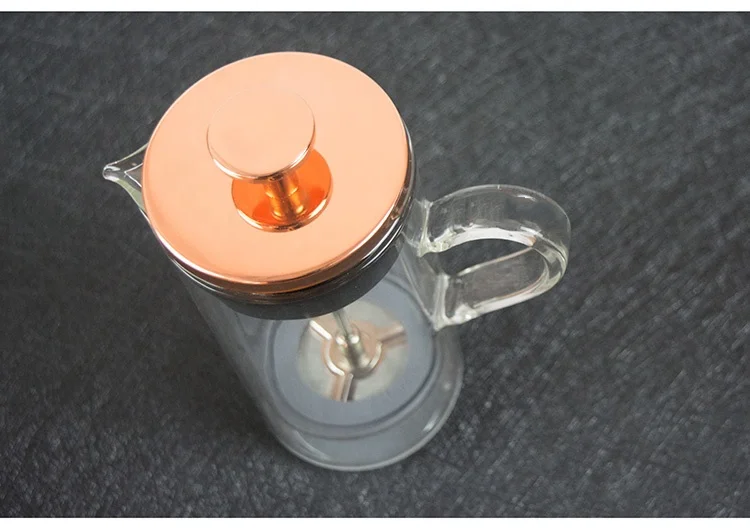 Custom Logo Travel French Press Eco-Friendly Double Walled  Borosilicate Glass Coffee Using Portable French Press