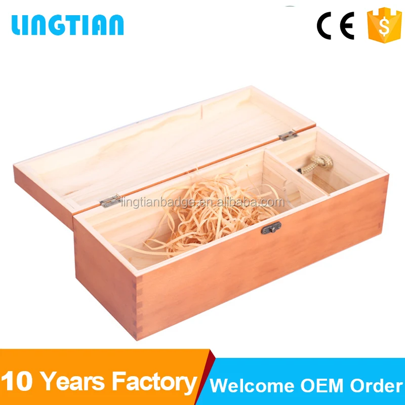 LINGTIAN Custom Sliding Lid Wooden Liquor Box