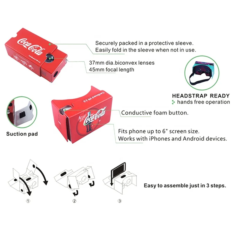 Newest google Cardboard Virtual Reality by Surfwin