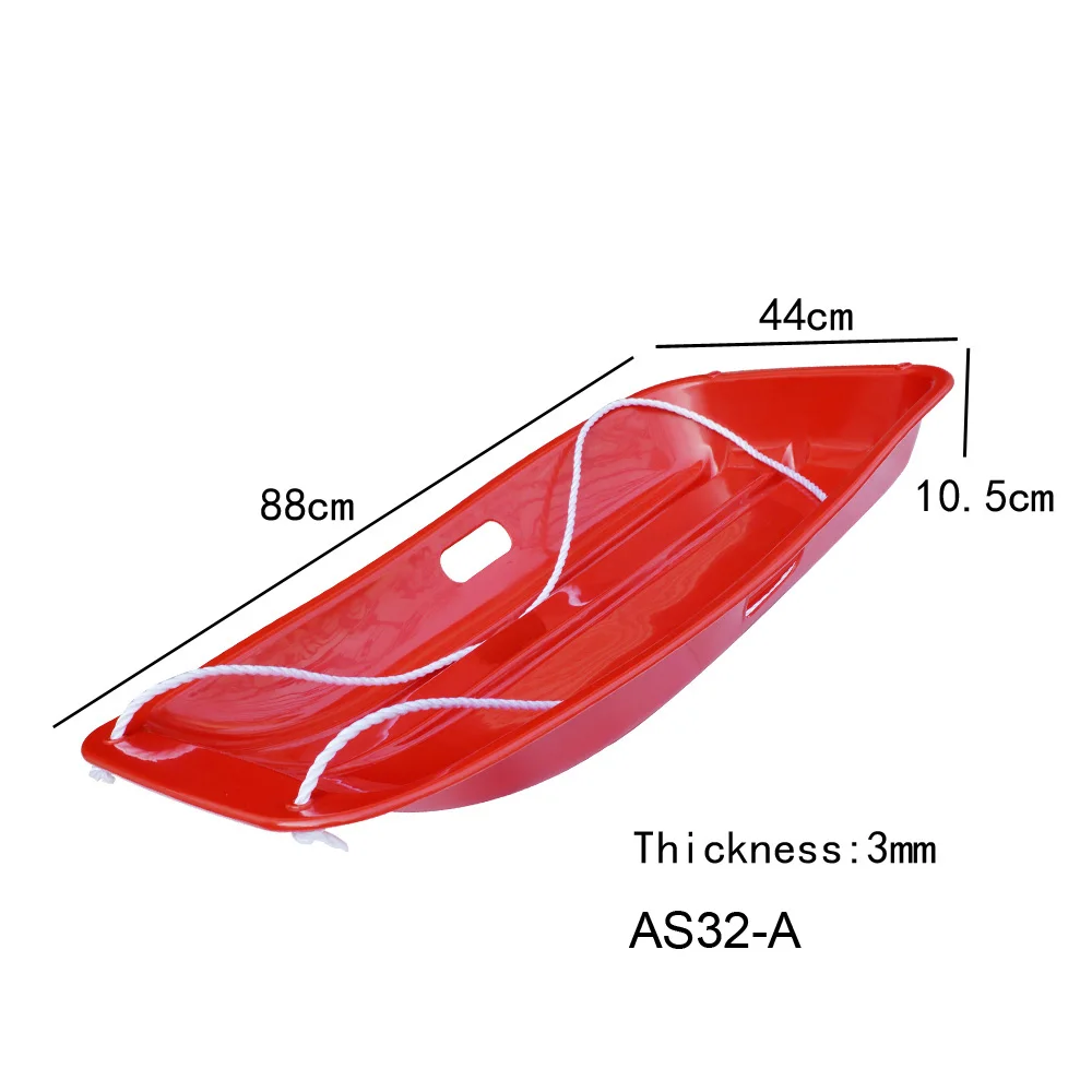 heave duty adults Kids Snow Sled Boat Sledge Glider Toboggan Sliding Outdoor With Rope classic sled