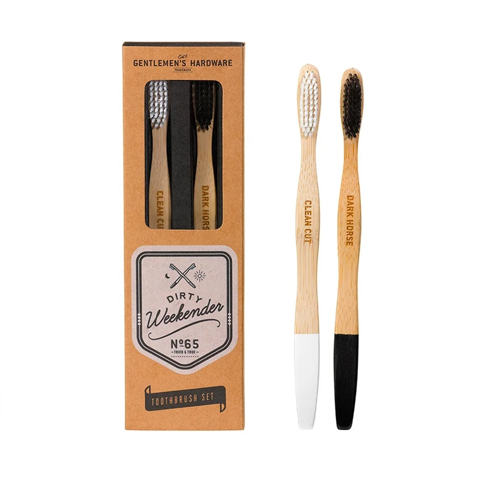 2 шт./упаковка, бамбуковые зубные щётки