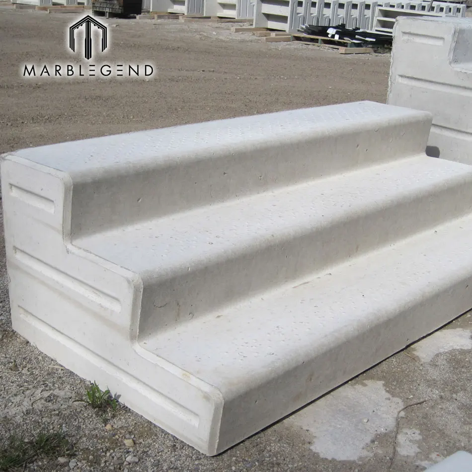 high quality best white limestone steps prices for sale