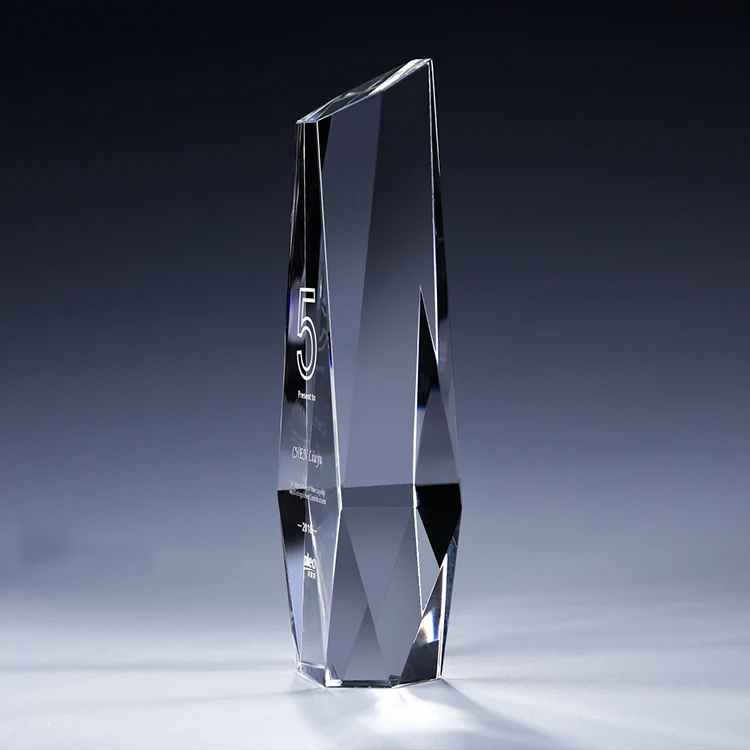 Featured raw k9 crystal trophy and Hold glass prize for graduation gifts