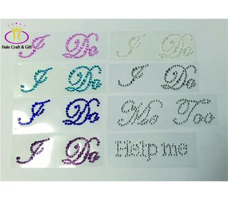 Self Adhesive Rhinestone I Do Stickers For Wedding Shoes