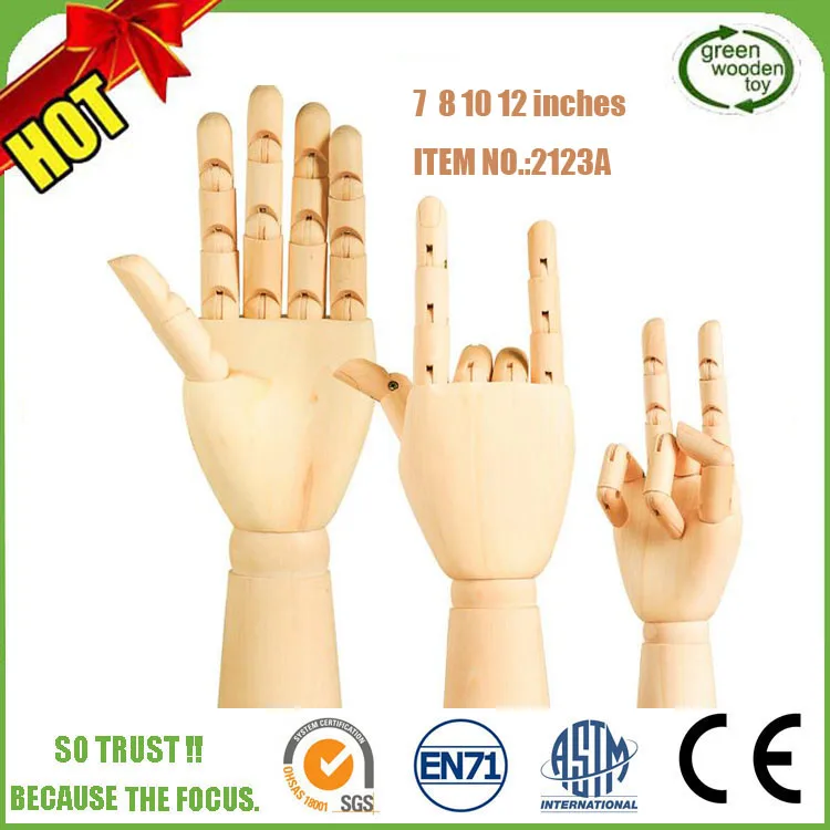 
Flexible Manikin Artist Wooden Hand Model 
