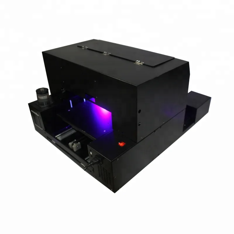New automatic multicolor A3 size flatbed UV printer