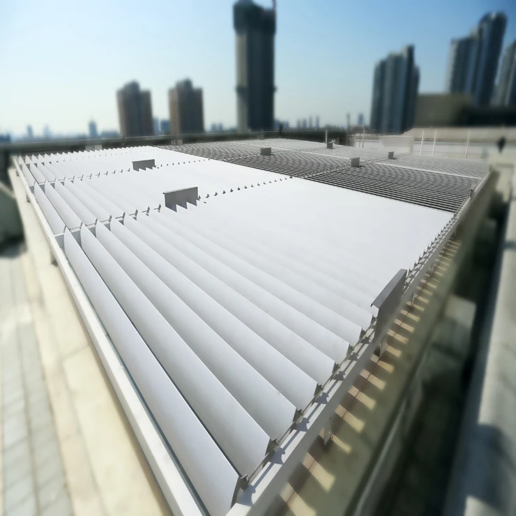 Louver roof fire rated door 6063 grade extruded aluminum blade profile