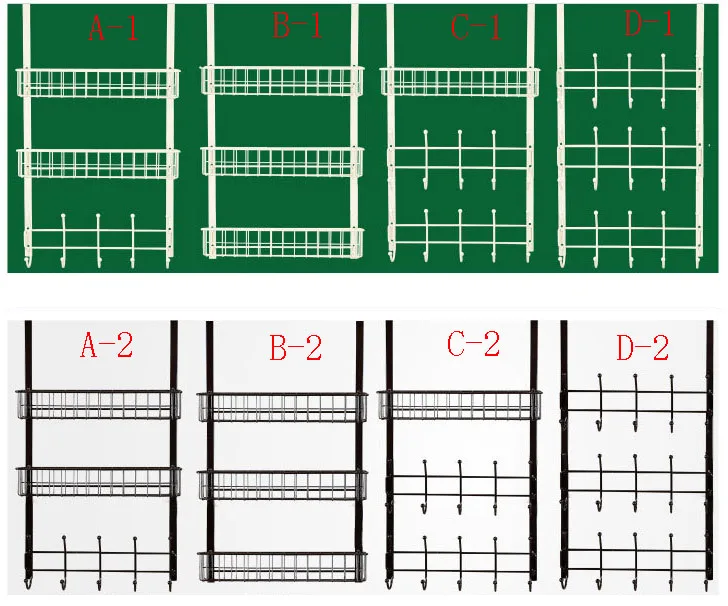Adjustable Tiered Over the Door Clothes Hook Hanger Organizer Rack Shelf