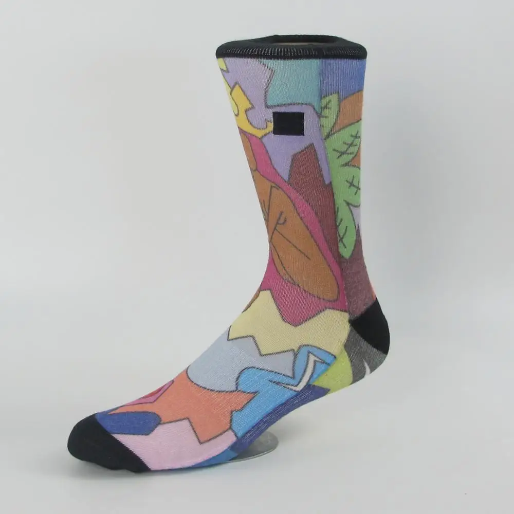 Custom new style colorful sublimation printing socks with high quality