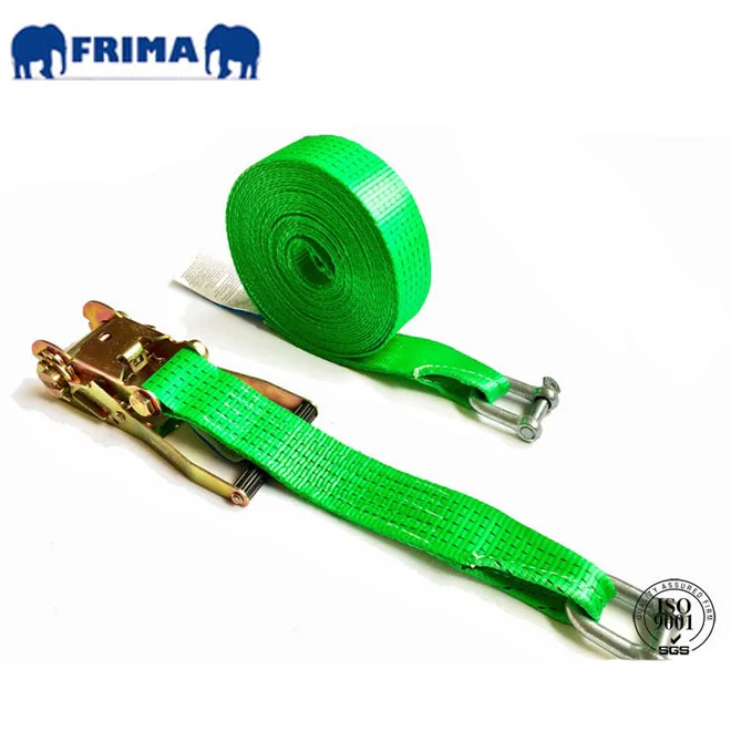 LC2500daN/ 5Ton Heavy Duty Cargo Tie Down Strap  Ratchet Buckle with Commercial D Shackle
